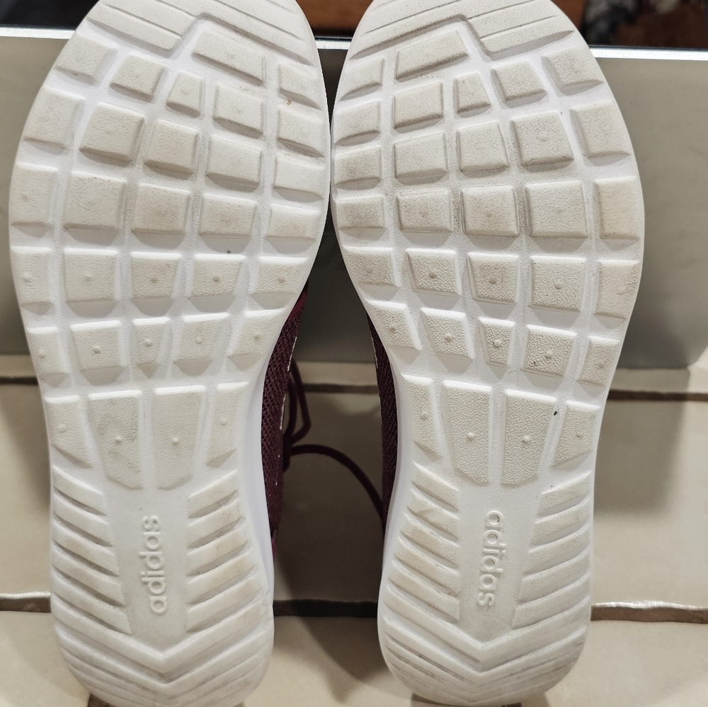 Adidas Cloudfoam Lite Racer Sneakers Burgundy/White Women’s Size 7 - Picture 6 of 6